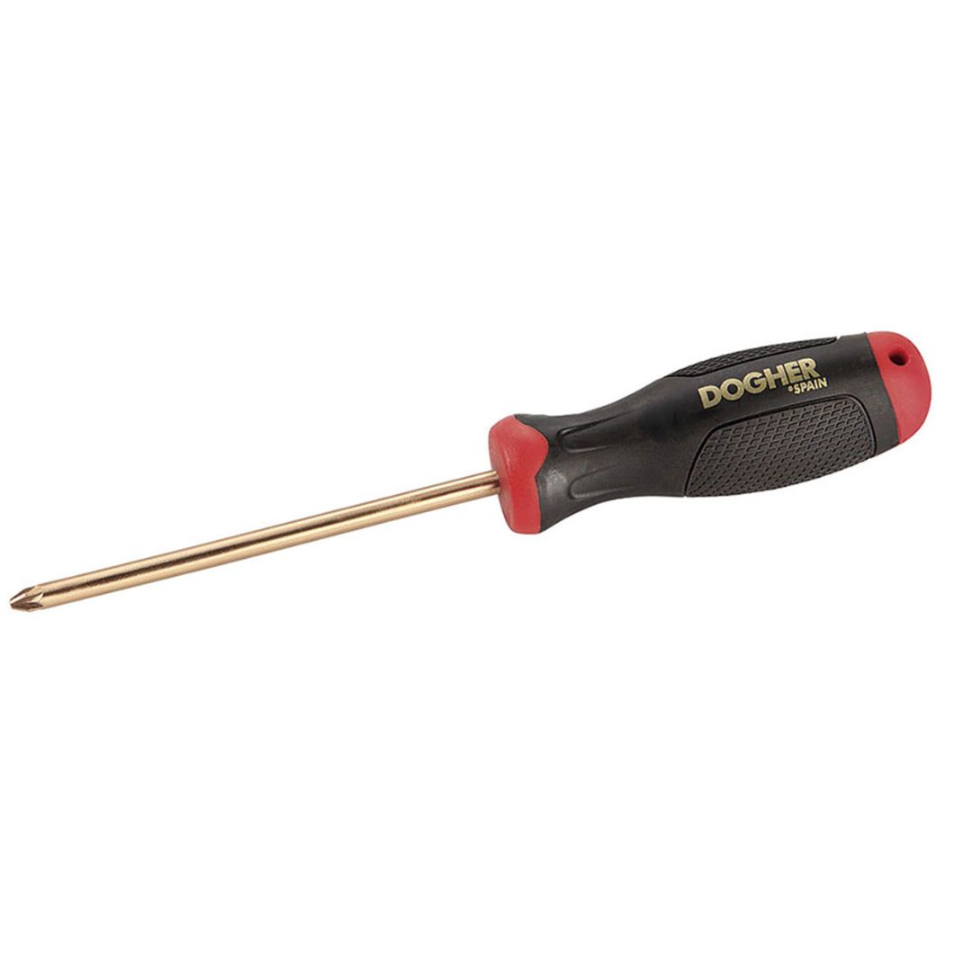 Destornillador boca pozidriv PZ0x50 antichispa Al-Br DOGHER 10337-PZ0-050