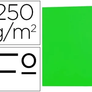 SUBCARPETA CARTULINA GIO SIMPLE INTENSO FOLIO VERDE 250G/M2 (PACK INDIVISIBLE 50 UDS)