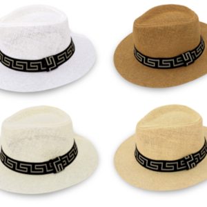 Sombrero con cinta de greca clásica