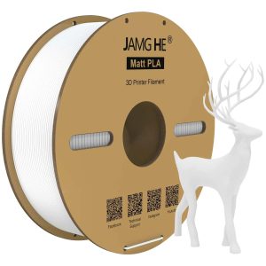 Filamento para impresora 3D Jamghe Matt PLA Blanco, 1,75 mm, 1 kg