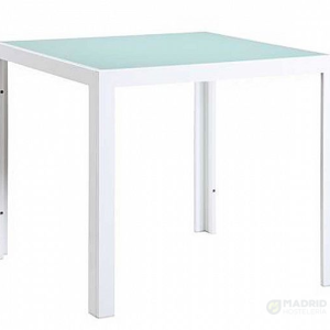 Garbar Mesa Shio Aluminio y Cristal Uso Interior y Exterior